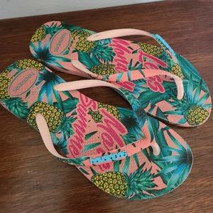 Ballet Rose Havaianas Flip Flops sandals Size 7/8